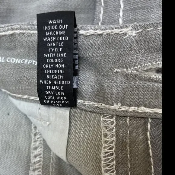 INC International Concepts Jeans Womens Size 8 Gray Regular Fit Bootleg Mid - Picture 9 of 9